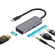 Porodo 4 in 1 hdmi 4k usb-c hub 5gbps data transfer - Image 3