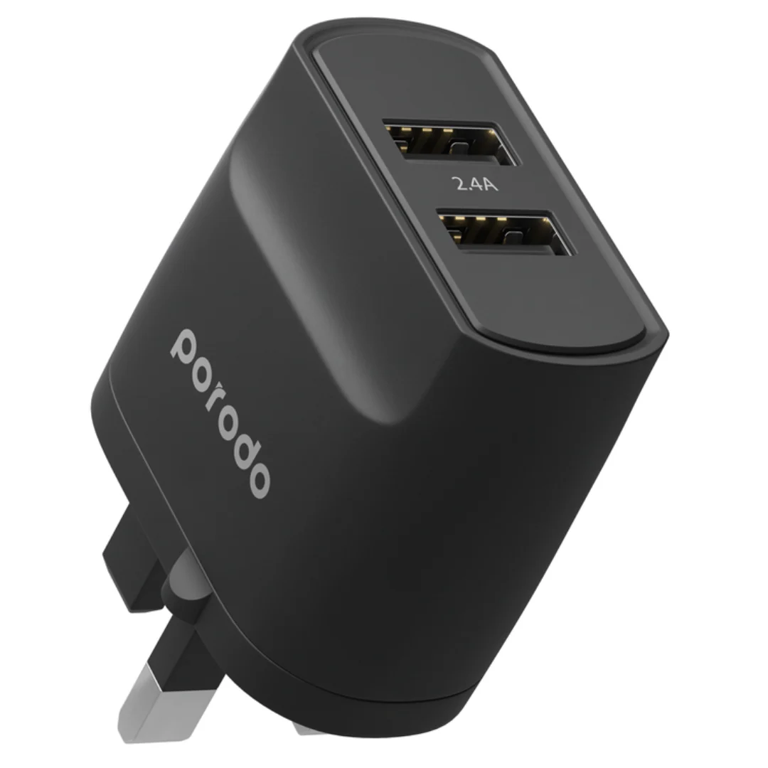 PORODO blue DUAL PORT WALL CHARGER 2.4A CODE D - Image 2