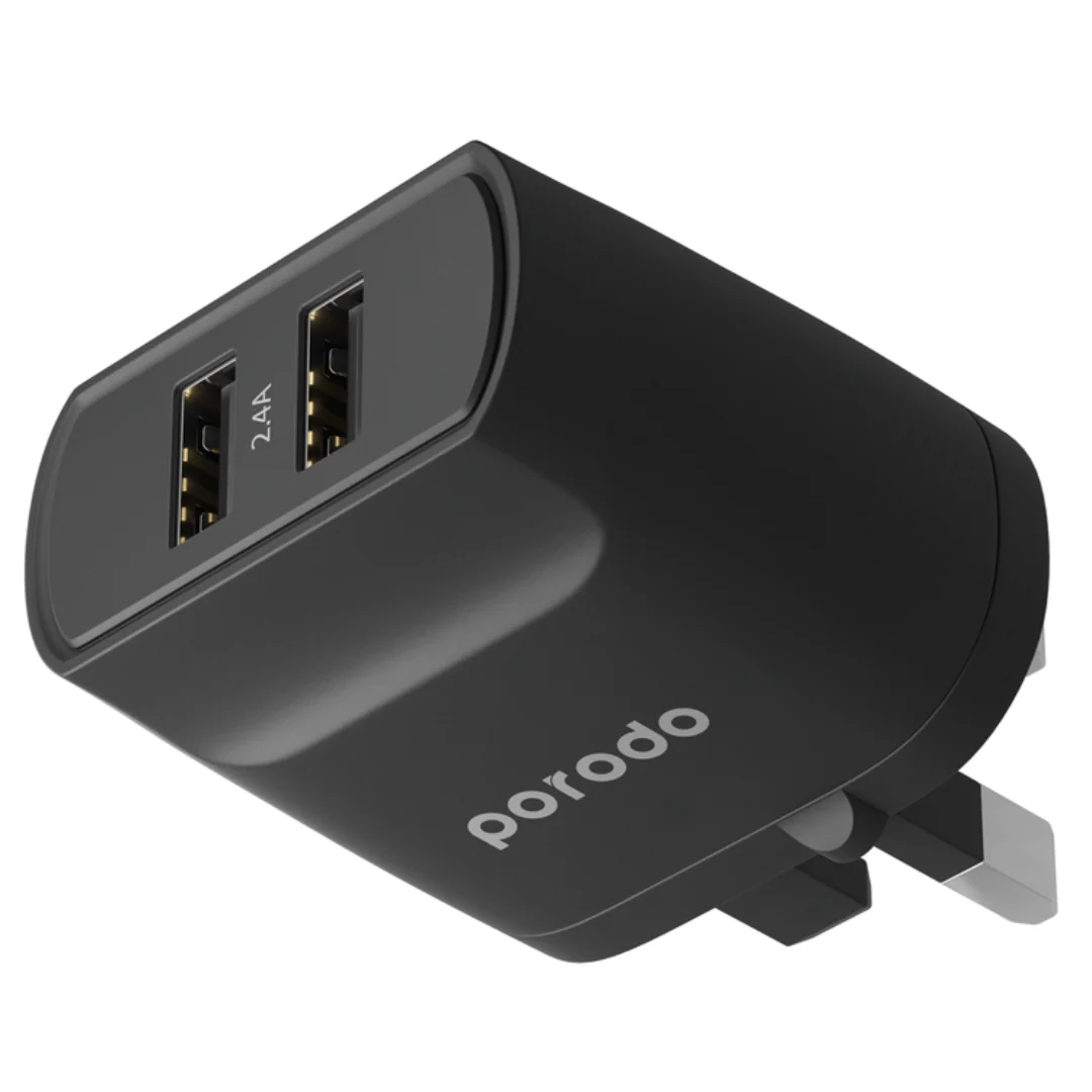 PORODO blue DUAL PORT WALL CHARGER 2.4A CODE D - Image 3