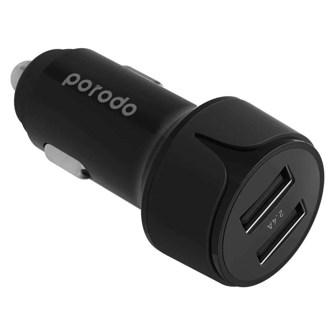 PORODO blue DUAL USB CAR CHARGER 2.4A CODE D - Image 3