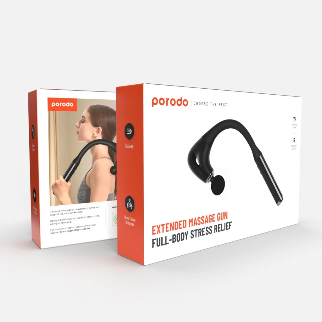 Porodo Extended Massage Gun Full-body stress Relief - Image 3