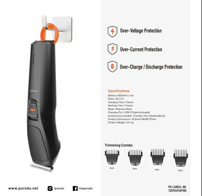 PORODO WIDE T-BLADE BEARD TRIMMER - Image 3