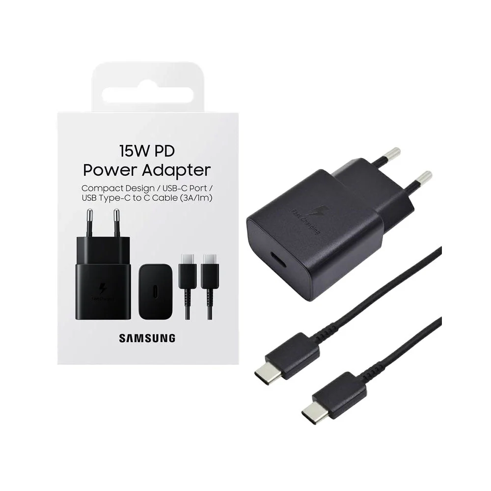 Samsung 15w compact power adapter + usb-c cable (3a / 1m) - Image 2