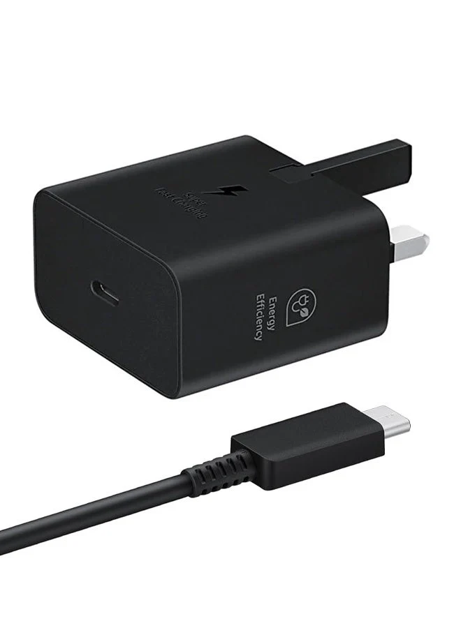 Samsung 25w power adapter (low standby) + usb-c cable (3a/1m)