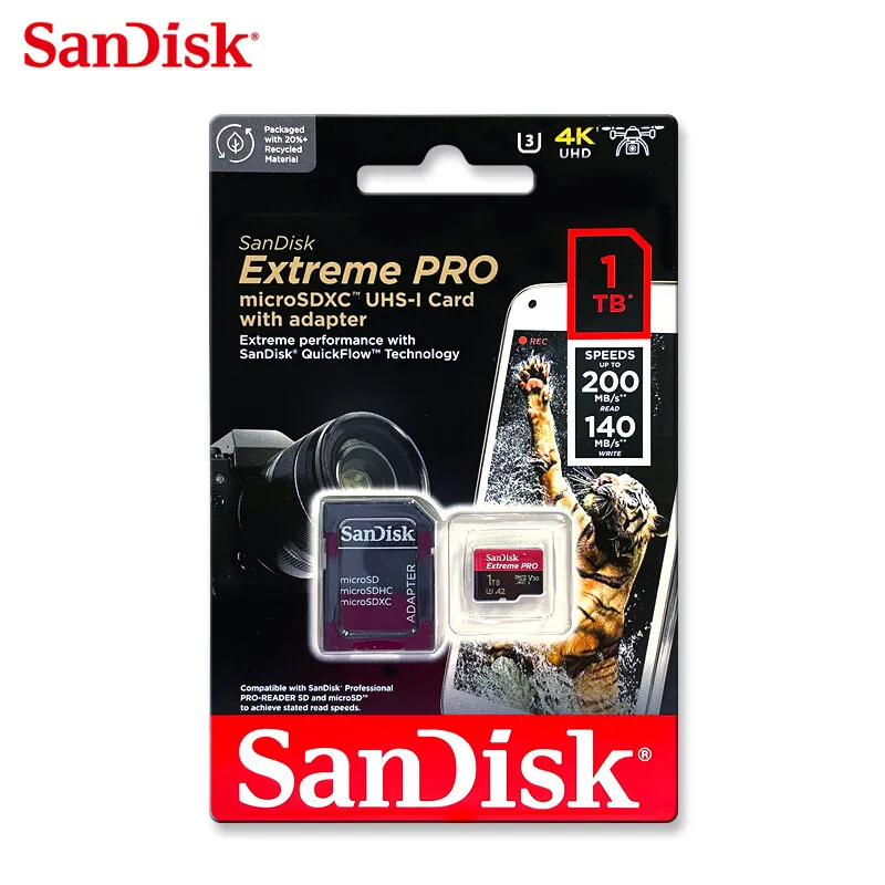 Sandisk Extreme pro micro sdxc uhs-I card with adapter U3 A2 v30 200mg/s - Image 10