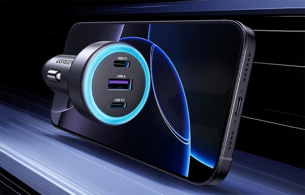 Ugreen 3-port Fast car chargers - Image 2