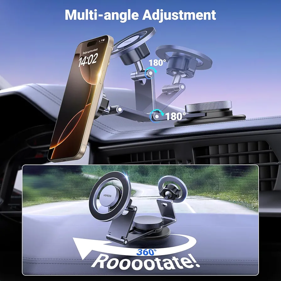 Ugreen dashboard magnetic car phone mount 45577 - Image 2
