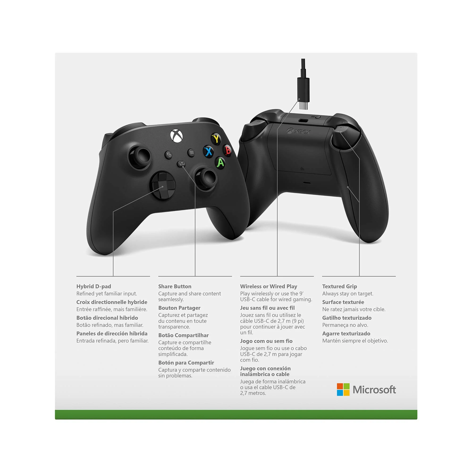 XBOX JOYSTICK BLACK + USB-C CABLE - Image 5