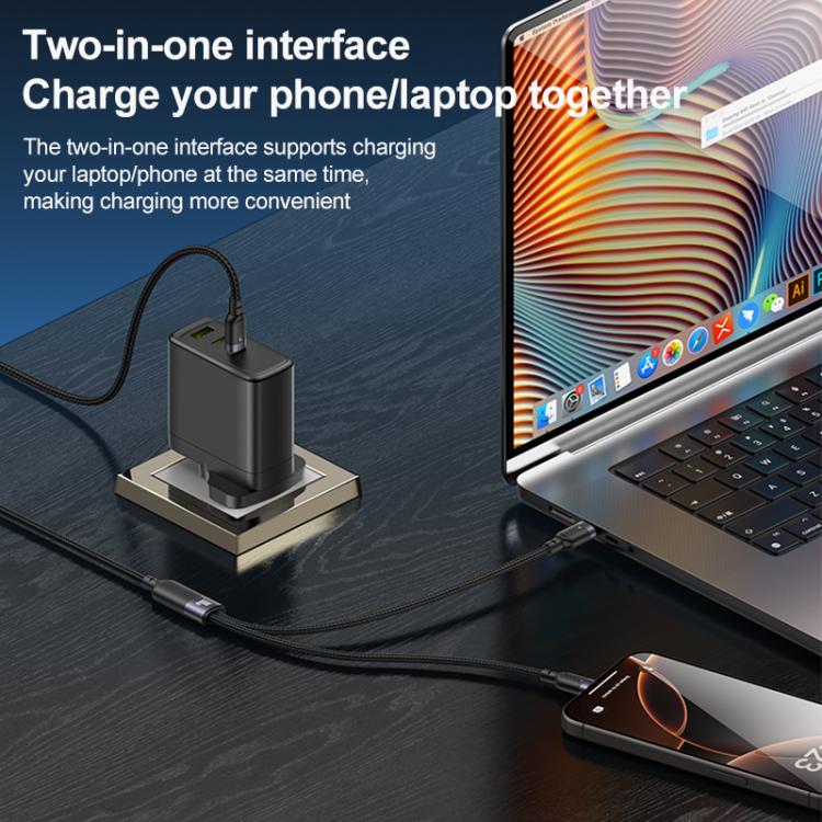 YESIDO 2 IN 1 CABLE USB-C TO DUAL TYPE-C 5A MAX (100W MAX OUTPUT) CA92 - Image 4