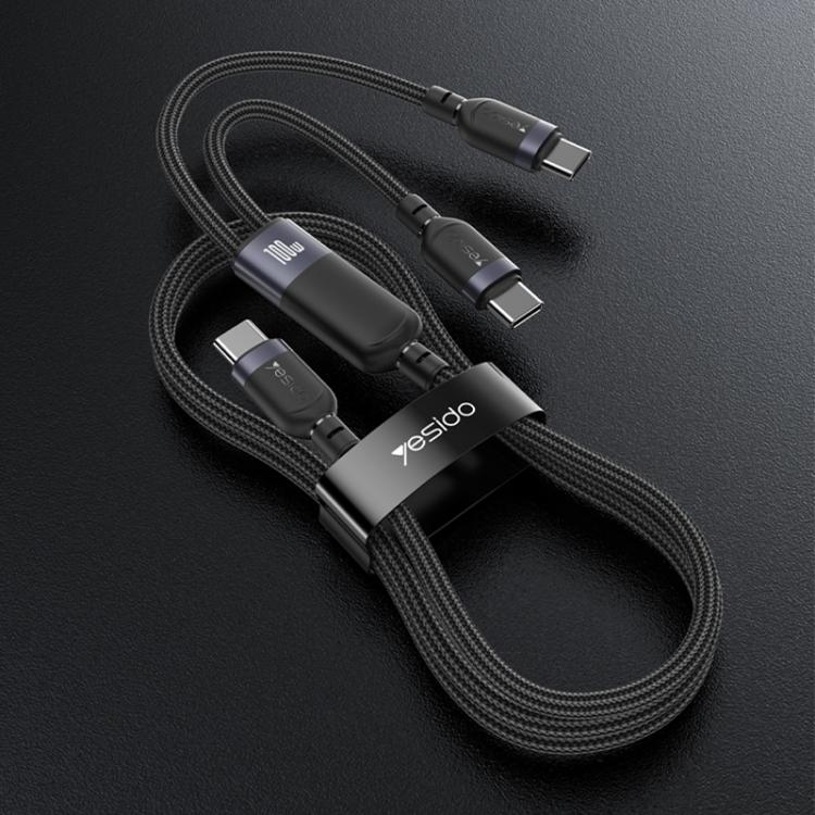 YESIDO 2 IN 1 CABLE USB-C TO DUAL TYPE-C 5A MAX (100W MAX OUTPUT) CA92 - Image 6