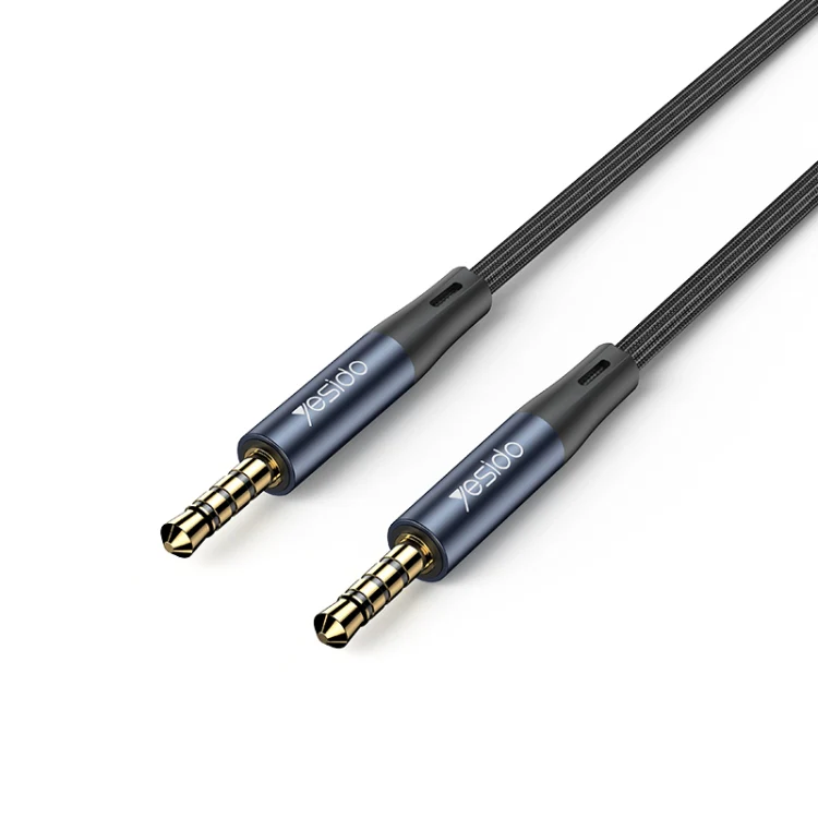 YESIDO AUDIO CABLE DUAL 3.5MM AUX CABLE WITH HD CALL MALE TO MALE YAU43 l
