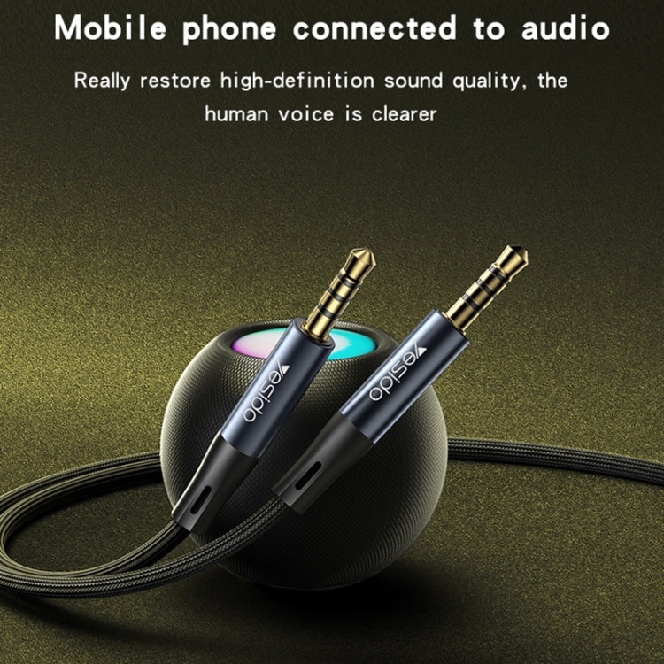 YESIDO AUDIO CABLE DUAL 3.5MM AUX CABLE WITH HD CALL MALE TO MALE YAU43 l - Image 6