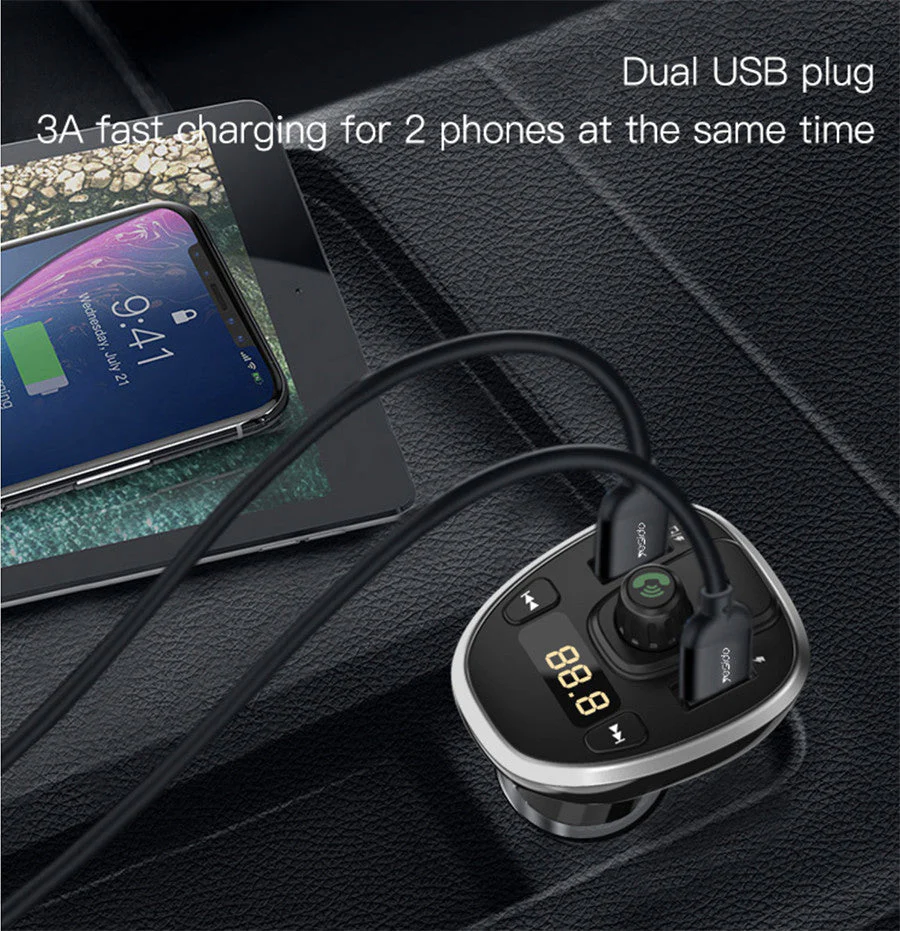 YESIDO FM TRANSMITTER CAR CHARGER Y39 - Image 3