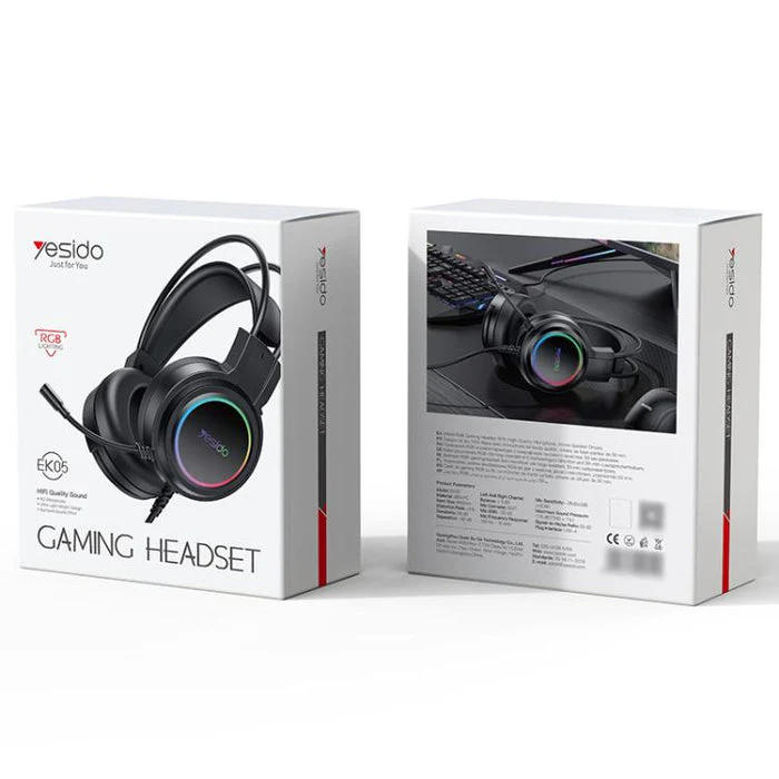 YESIDO GAMING HEADSET RGB LIGHTING EK05 - Image 10