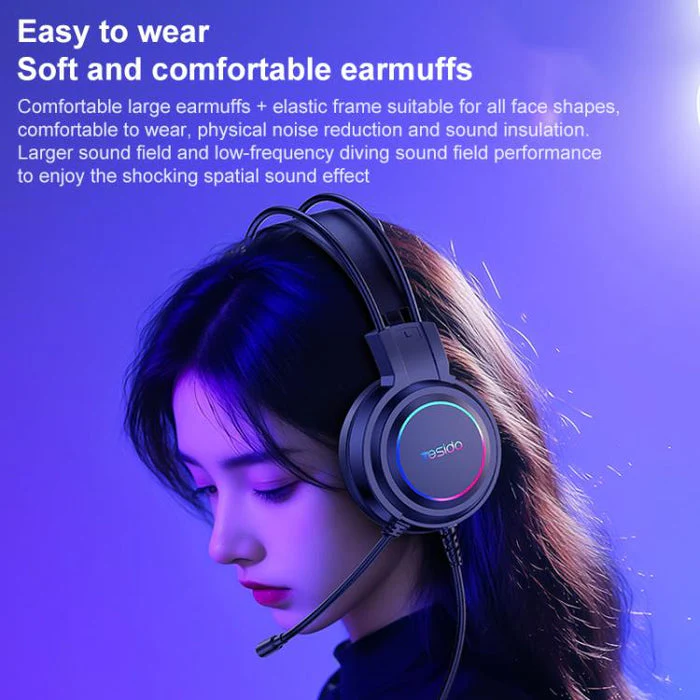 YESIDO GAMING HEADSET RGB LIGHTING EK05 - Image 3