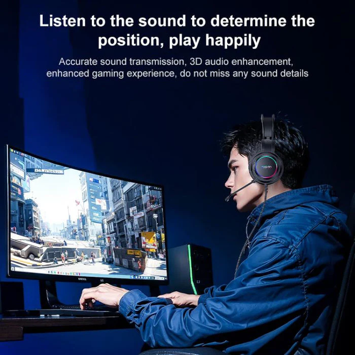 YESIDO GAMING HEADSET RGB LIGHTING EK05 - Image 4