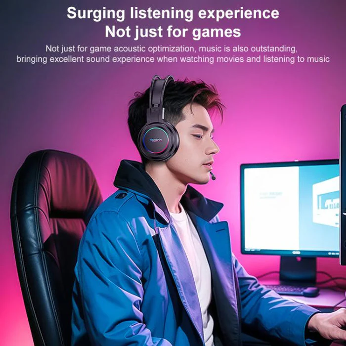 YESIDO GAMING HEADSET RGB LIGHTING EK05 - Image 6