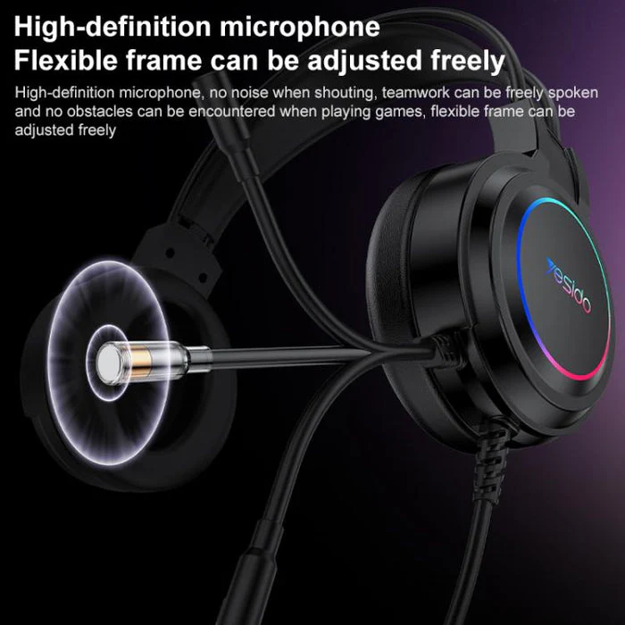 YESIDO GAMING HEADSET RGB LIGHTING EK05 - Image 8
