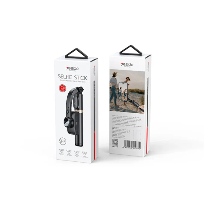 YESIDO SELFIE STICK GIMBAL STABLIZER TRIPOD SELFIE STICK ANTI SHAKE SF14 - Image 3