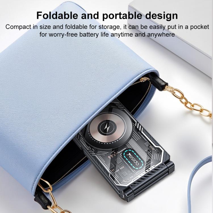 YESIDO WIRELESS CHARGER 3-IN-1 TRAVEL CHARGING STATION DS25 - Image 4