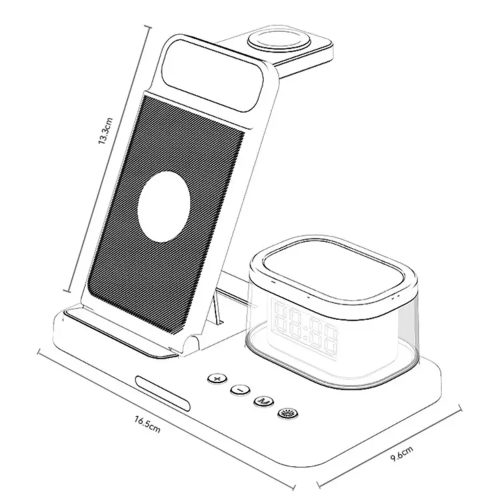YESIDO WIRELESS CHARGER MULTIFUNCTION WIRELESS FAST CHARGE STATION - Image 9