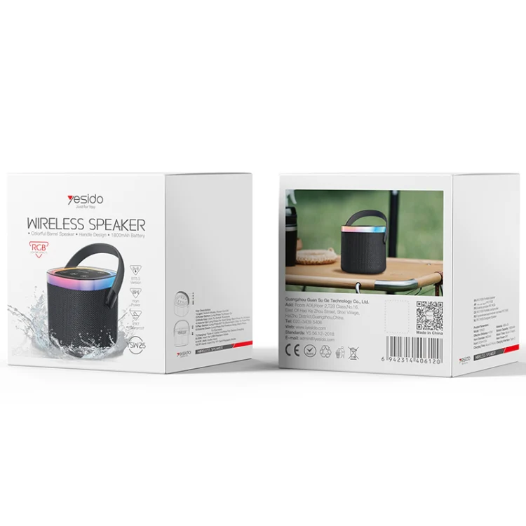 YESIDO WIRELESS SPEAKER RGB LIGHTING EFFECTS 1800MAH BATTERY YSW25 - Image 11